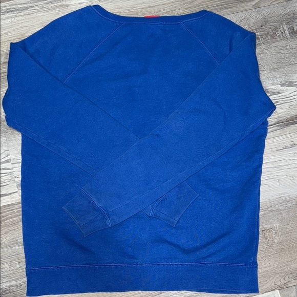 Nike Blue Sweatshirt with Pink Logo - Picture 4 of 7